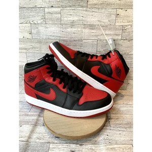Nike Air Jordan Retro 1 Mid Banned Basketball Shoes Size 12